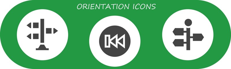 Modern Simple Set of orientation Vector filled Icons