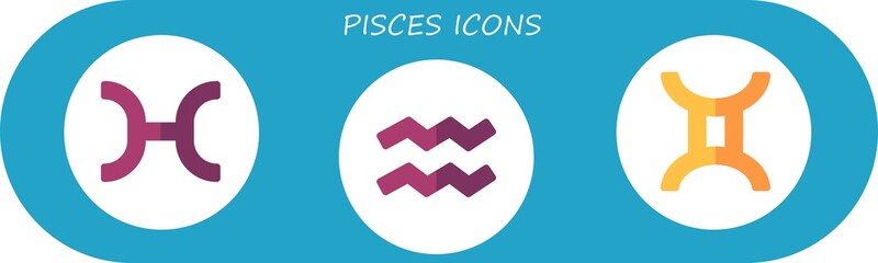 pisces icon set
