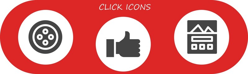 Modern Simple Set of click Vector filled Icons