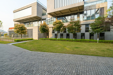 Fototapeta na wymiar Green environment of office buildings in science and technology park, Chongqing, China