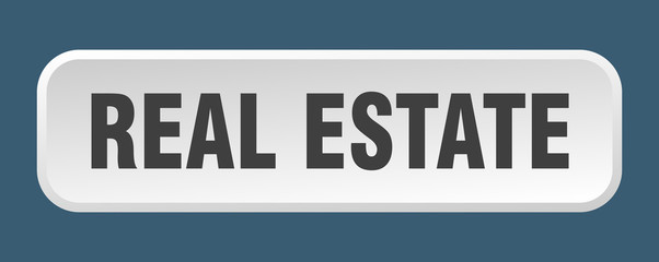 real estate button. real estate square 3d push button