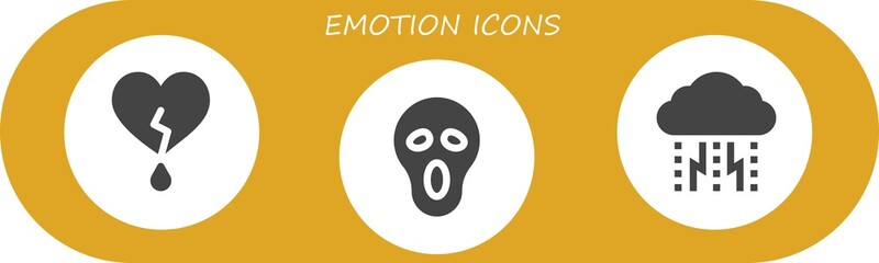 Modern Simple Set of emotion Vector filled Icons