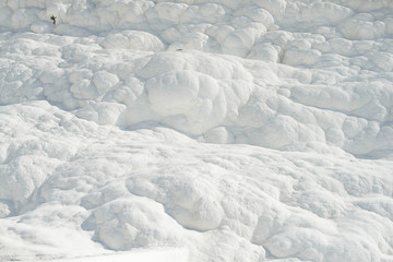 Obraz premium pamukkale white limestone thermal springs cotton castle cultural heritage site UNESCO World Heritage Turkey landmark