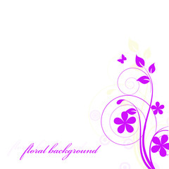 abstract floral background with flowers