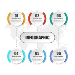 Infographic Vector Template Business Marketing with Icons  and Numbers