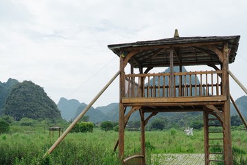 gazebo in the mountains