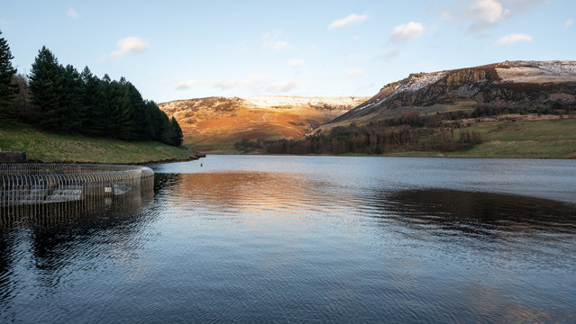 Landscape photo from Dovestone Reservoir, Saddleworth Moor in Greater Manchester, England