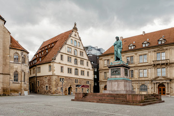 Der Schillerplatz in Stuttgart, Deutschland