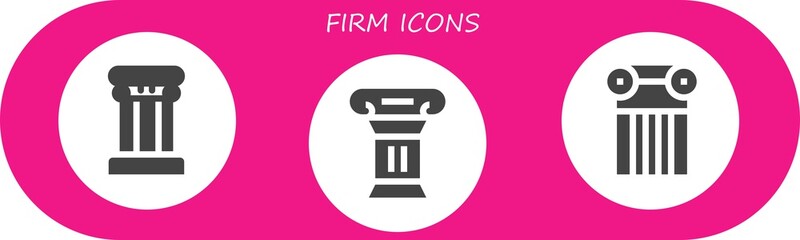 firm icon set