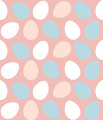 Easter colorful painted eggs seamless art pattern