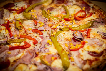 pizza, salami, ciasto, gorąca