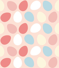 Easter colorful painted eggs seamless art pattern