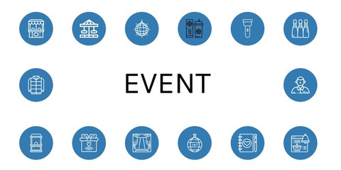 Set of event icons