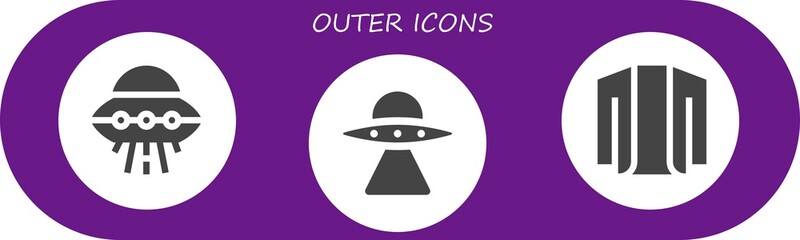 Modern Simple Set of outer Vector filled Icons