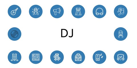 Set of dj icons
