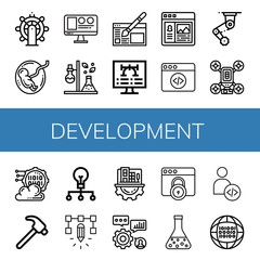 development simple icons set