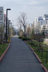 創成川のほとり