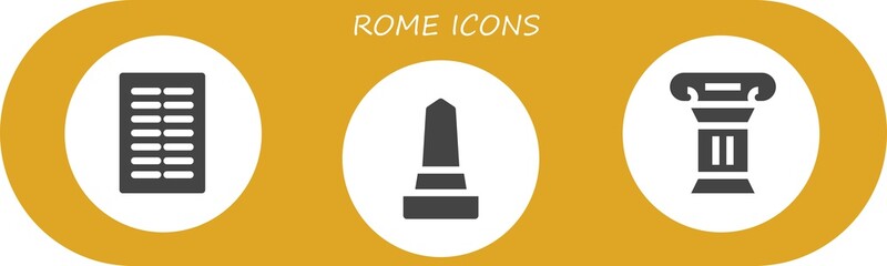 Obraz premium rome icon set