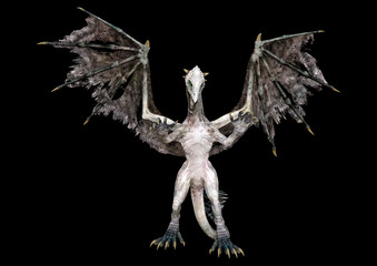 Fototapeta premium 3D Rendering Fairy Tale Dragon on Black