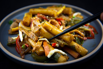 Stir-Fried Rice Cake with Soy Sauce