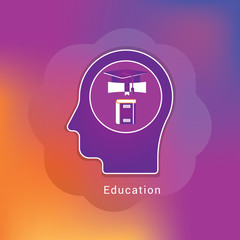 Obraz premium human head Education icon concept