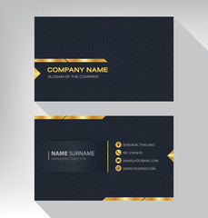 Luxury and modern. vector business card template. design black and gold color