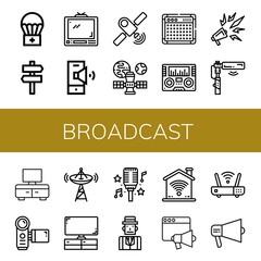 Set of broadcast icons