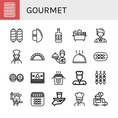 Set of gourmet icons