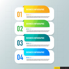 Modern infographics banner  steps design template.	