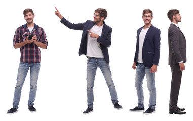 Obraz premium photo collage of a successful young man