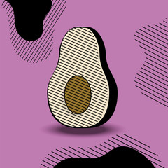 black striped avocado