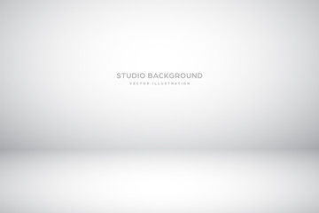Empty gray studio abstract background with spotlight effect. Product showcase backdrop.