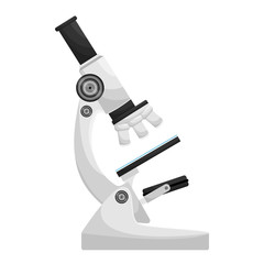 Science microscope laboratory equipment. vector illustration