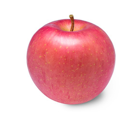 Fresh fuji Apple on white background,Red apples isolated on white background. With clipping path.