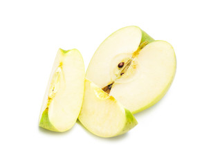 Green apple isolated on white  background 