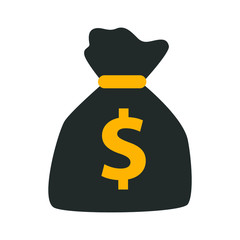 Money Bag Icon, editable dollar icon,simple finance and business icon for website and application
