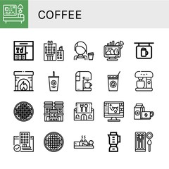 coffee icon set