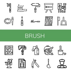 brush icon set