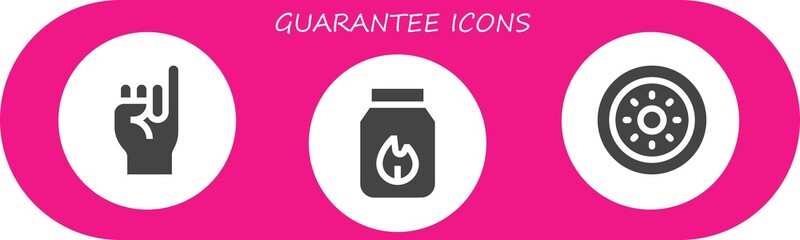 guarantee icon set