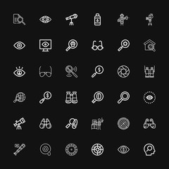 Editable 36 optical icons for web and mobile