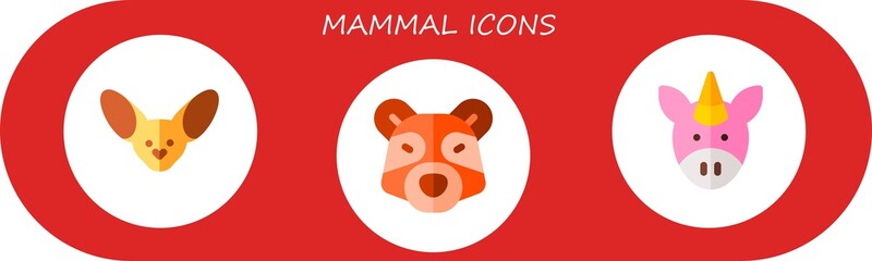 mammal icon set