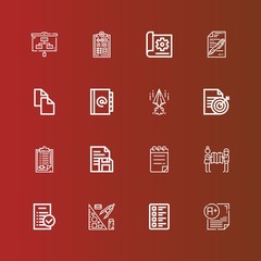 Editable 16 clipboard icons for web and mobile