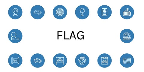 Set of flag icons