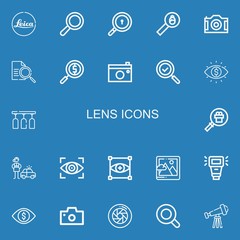 Editable 22 lens icons for web and mobile