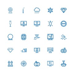 Editable 25 crystal icons for web and mobile