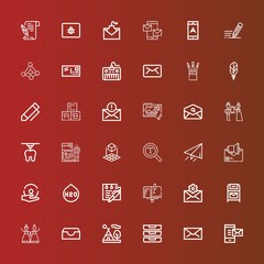 Editable 36 letter icons for web and mobile