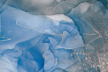 Fluid Art . Abstract colorful background, wallpaper. Mixing acrylic paints. Modern art. Marble texture. Alcohol ink colors  translucent