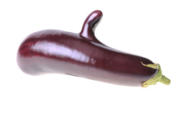 Aubergine with big finger