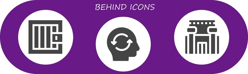 behind icon set