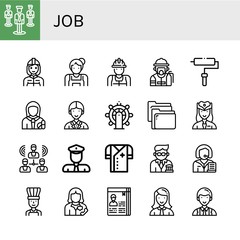 job simple icons set